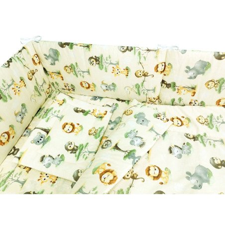 Lenjerie patut bebe cu 5 piese Monkey