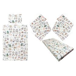 Lenjerie patut bebe cu 5 piese Ferma