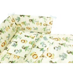 Lenjerie patut bebe cu 4 piese Monkey