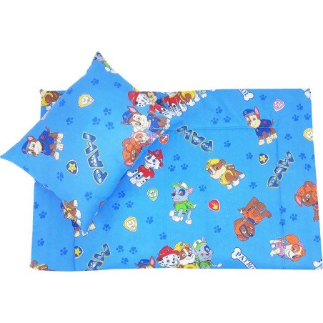 Fata de perna si plapuma din bumbac catelusii salvatori 100x135 cm, 40x50 cm