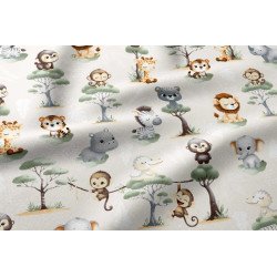 Fata de perna si plapuma din bumbac Monkey 100x135cm, 40x50 cm