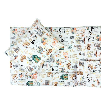 Lenjerie pat copii ferma 100x135 cm, 40x50 cm