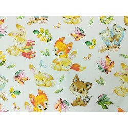 Fata de perna si plapuma din bumbac vulpita 100x135cm, 40x50 cm