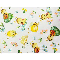 Fata de perna si plapuma din bumbac buburuza 100x135cm, 40x50 cm