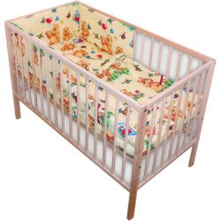 Lenjerie patut bebe cu 6 piese pentru bebelusi si copii