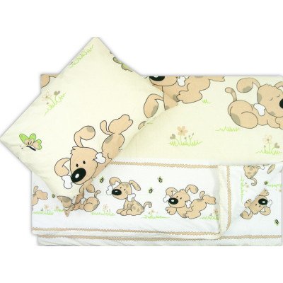 Fata de perna si plapuma catelusi 100x135cm, 40x50 cm