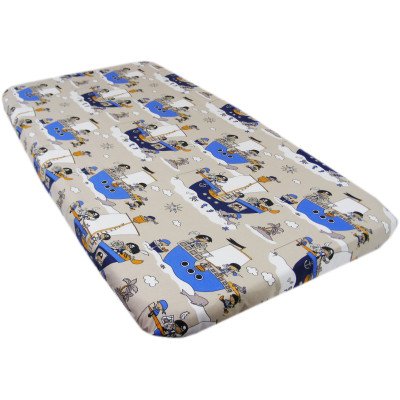 Lenjerie patut bebe din bumbac cu 5 piese piratii