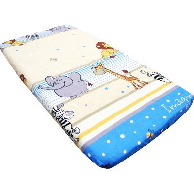 Lenjerie patut bebe din bumbac cu 5 piese  safari