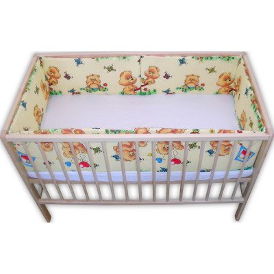 Lenjerie patut bebe dibn bumbac cu 5 piese usuletul pe balansoar