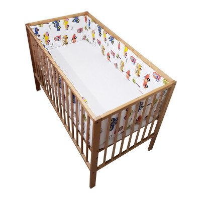 Lenjerie patut bebe din bumbac cu 5 piese traffic