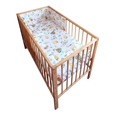 Lenjerie patut bebe din bumbac cu 7 piese buburuza