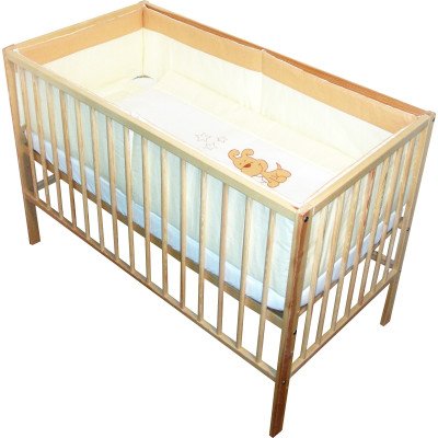 Lenjerie patut bebe brodat cu 7 piese crem