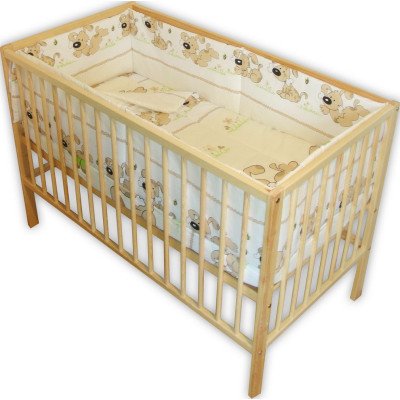 Lenjerie patut bebe cu 7 piese catelus