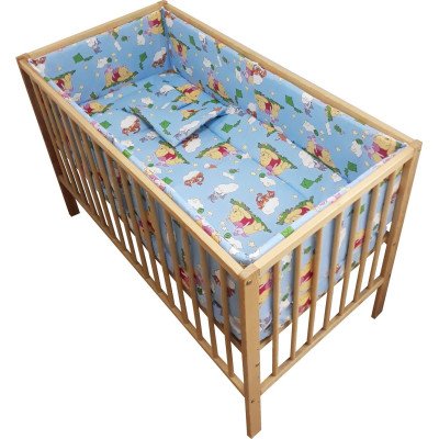 Lenjerie patut bebe cu 6 piese pentru bebelusi si copii