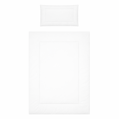 Lenjerie patut bebe din bumac cu 2 piese alb