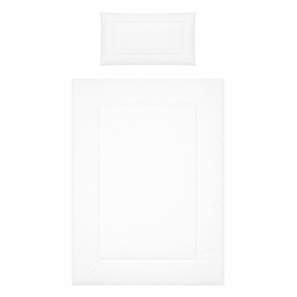 Lenjerie patut bebe din bumbac cu 2 piese alb