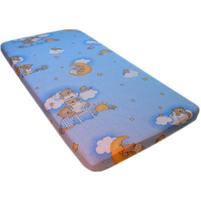 Lenjerie patut bebe cu 3 piese ursuletul somnoros albastru