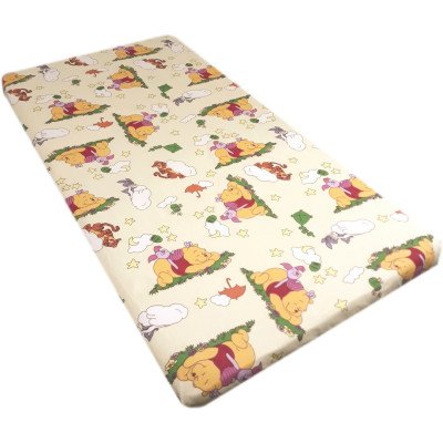 Lenjerie patut bebe cu 4 piese ursuletul si amicii crem