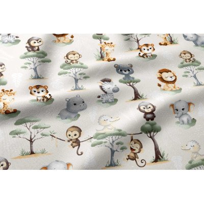 Set aparatoare patut bebe Monkey, in patut cu dimensiunea 120 x 60 cm