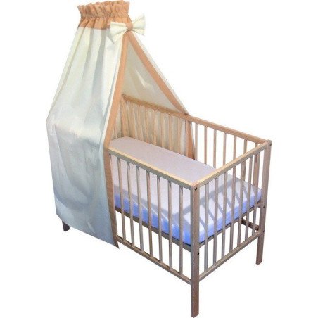 Baldachin patut bebe din bumbac crem