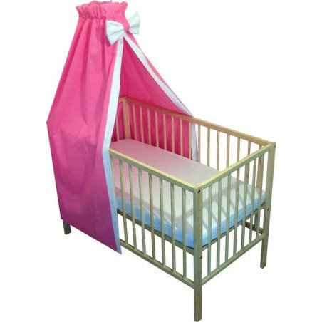 Baldachin patut bebe din bumbac roz