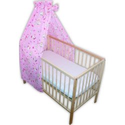 Baldachin patut bebe pisicuta roz