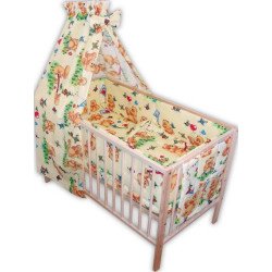 Lenjerie patut bebe cu 7 piese ursuletul pe balansor