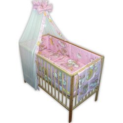 Lenjerie patut bebe cu 7 piese ursuletul somnoros