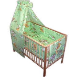 Lenjerie patut bebe cu 7 piese ursuletul somnoros