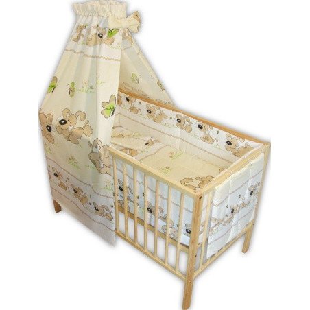 Lenjerie patut bebe cu 7 piese catelus