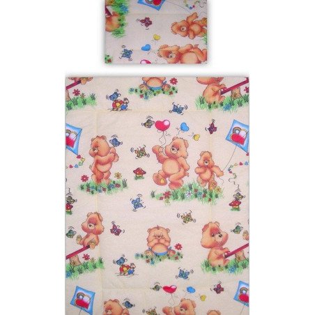 Lenjerie patut bebe cu 2 piese ursuletul pe balansoar