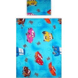 Lenjerie patut bebe cu 2 piese masinute