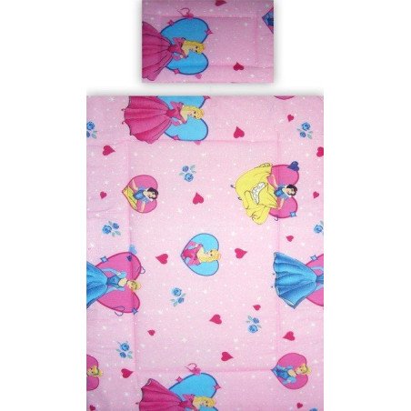 Lenjerie patut bebe cu 2 piese printesele