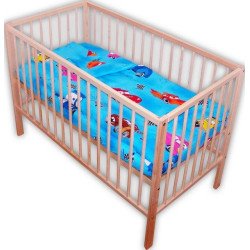 Lenjerie patut bebe cu 3 piese masinute