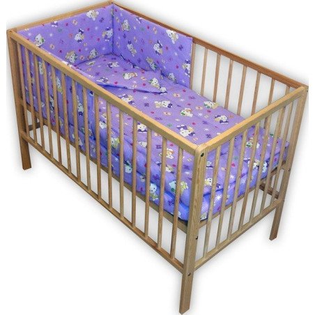 Lenjerie patut bebe cu 4 piese pisicuta