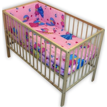 Lenjerie patut bebe cu 4 piese printesele