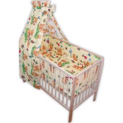 Lenjerie patut bebe cu 6 piese ursuletul pe balansor