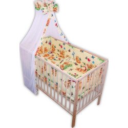 Lenjerie patut bebe cu 6 piese ursuletul pe balansor