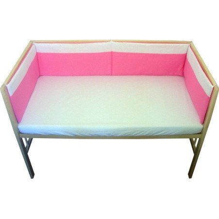 Aparatoare laterala pentru patut roz cu alb