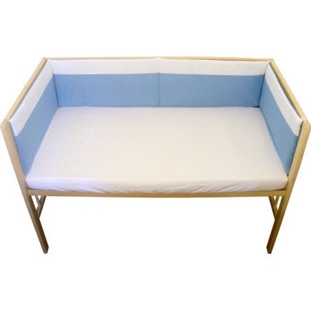 Aparatoare laterala pentru patut albastru cu alb