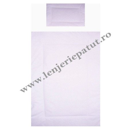 Lenjerie patut bebe cu 2 piese alb