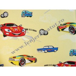 Lenjerie patut bebe cu 6 piese masinute