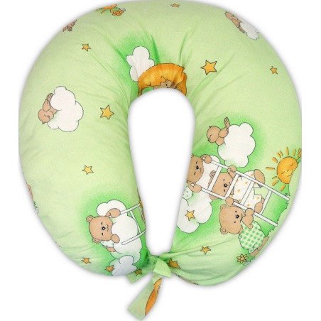 Perna de alaptat cu husa detasabila ursuletul pe semiluna verde