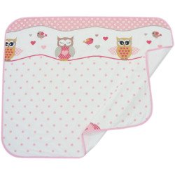 Paturica din bumbac bufnite roz