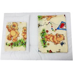 Lenjerie patut bebe cu 2 piese ursuletul pe balansor