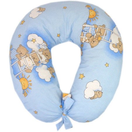 Perna de alaptat cu husa ursuletul somnoros albastru